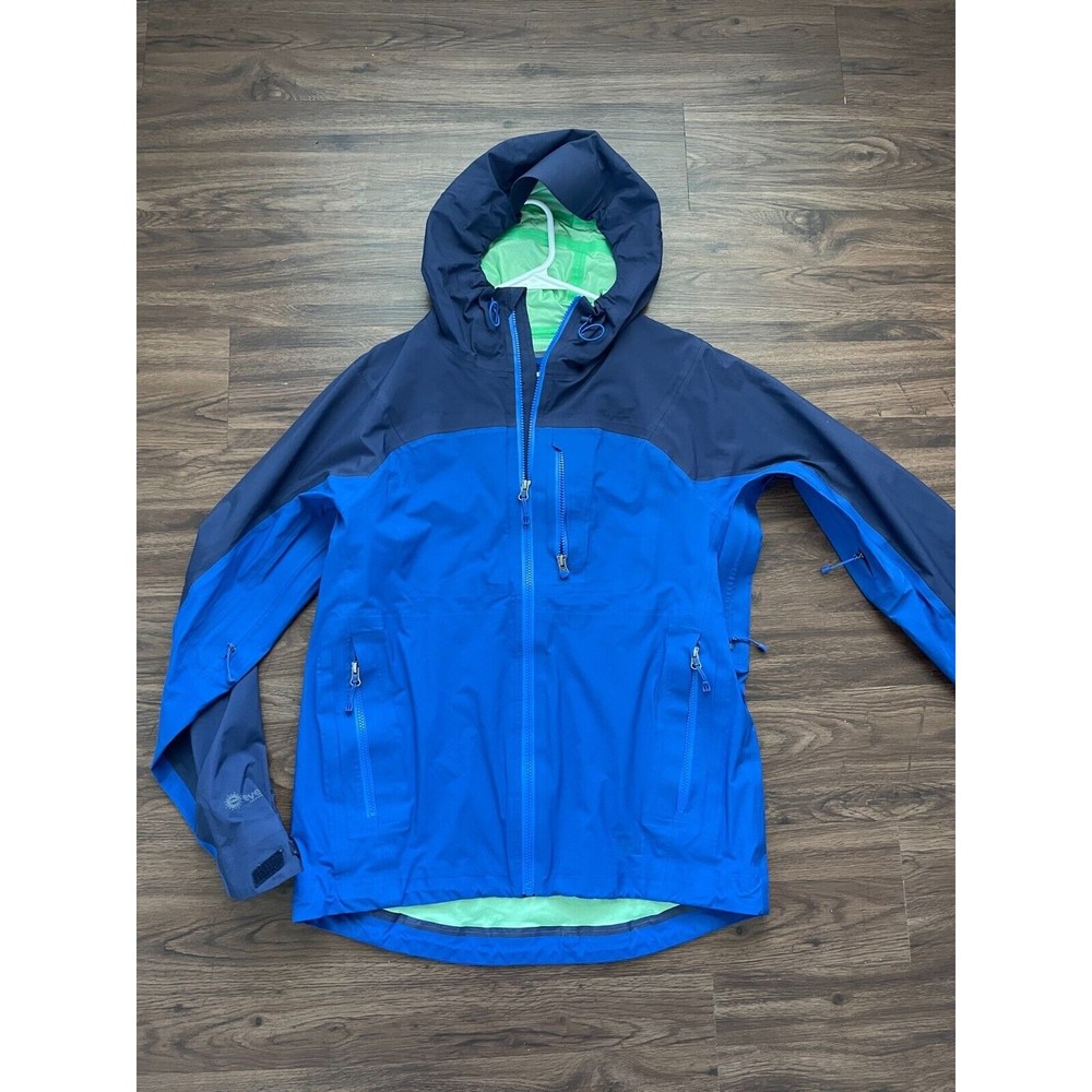 REI Men's Blue Nylon Full Zip eVent Waterproof Rain Outdoor Jacket Sz M